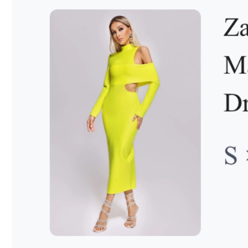 Zalca Cutout Maxi Bandage Dress